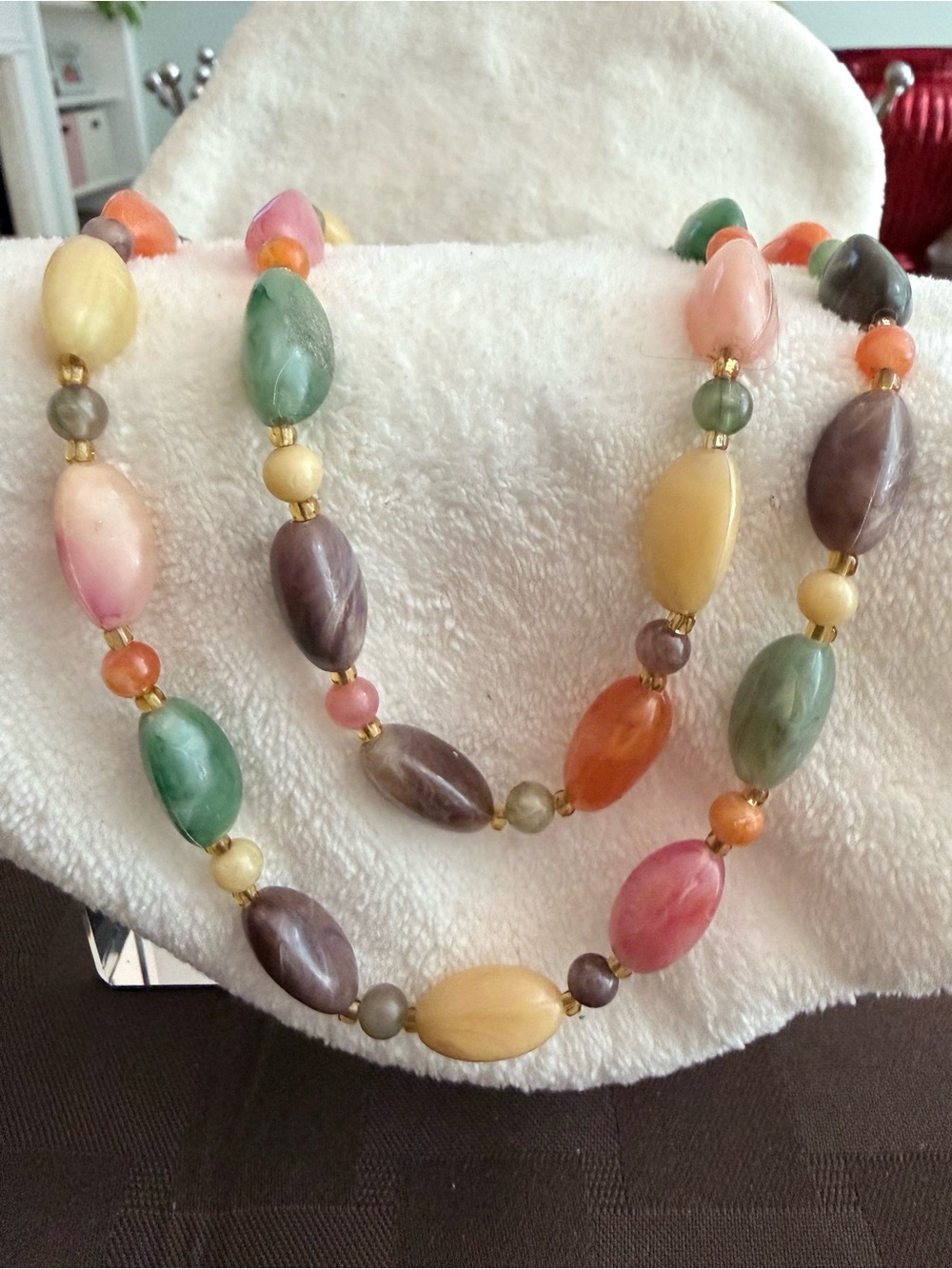 Vintage multi-color slip-on necklace